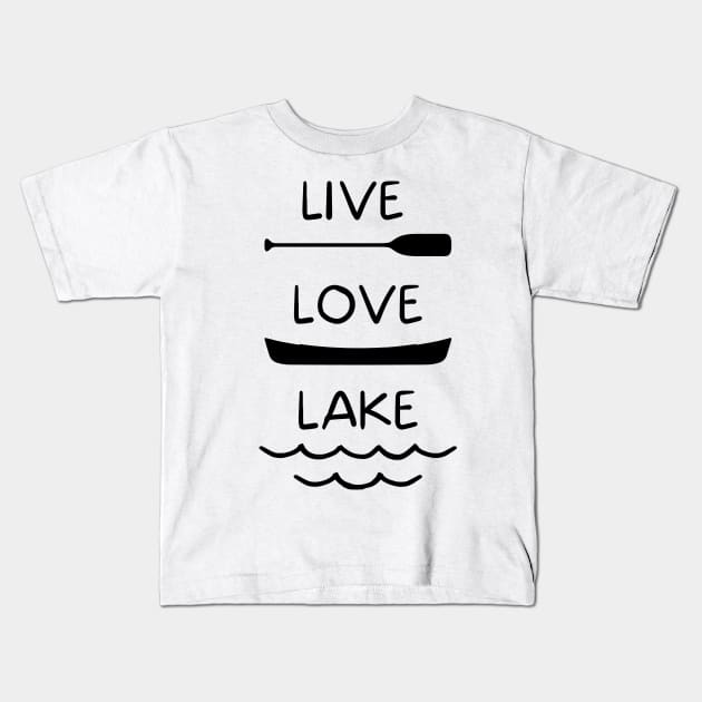 Live Love Lake-D Kids T-Shirt by TeeTrafik